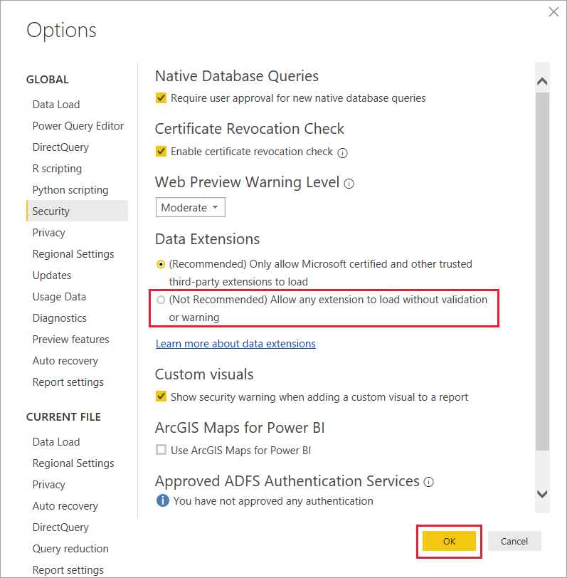 Enable unsigned connectors loading